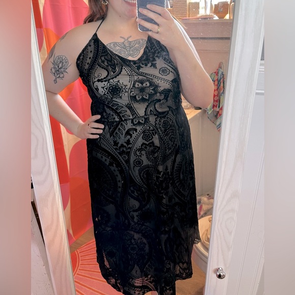 Plus Formal Floral Print Cami Dress - Picture 3 of 4